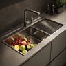 Stainless Steel Top Mount Kitchen Sink Design with Single Bowl with Integrated Drainboard