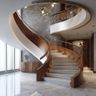 Spiral Staircase Design With Sleek Concrete Sculptural Form