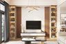 TV Unit Design With Modular Cabinets And Accent Wall