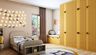 5-Door Full-Height Swing Wardrobe Design In Bright Modern Yellow