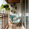 Balcony Design with Painted Wall Decor