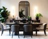 6-Seater Dining Room Design with Black Table
