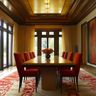 8-Seater Dining Room Design with Bold Upholstered Chairs