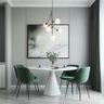 Dining Room Design with Velvet Chairs