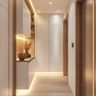 "Foyer Design with White Laminate Storage  "