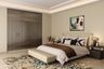 Guest Bedroom Design with Plush Upholstered Bed and Beige Bench