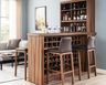 Bar Counter Design with Built-In Wine Storage and Shelving