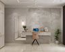 Home Office Design with Floating Desk and Built-in Wardrobe