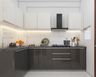 L-Shaped Kitchen Design with Granite Countertop