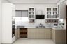 U-Shaped Kitchen Design with Terrazzo Countertop