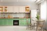 Open Kitchen Design with Matte Finish Cabinets