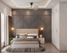 Master Bedroom Design with Gray Wall