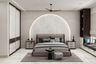 Master Bedroom Design with Arch Wall Design