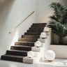 Black Marble Straight Staircase Design