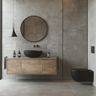 Grey Square Porcelain Tiles Design