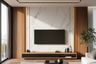 TV Unit Design with  Drawers and Open Shelving
