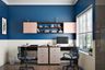 Blue and Cream Wall Paint Design