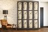 4-Door Swing Wardrobe Design with Textured Inserts