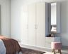 3-Door Swing Wardrobe Design in Suede Laminate Finish