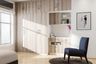 4-Door Swing Wardrobe Design with Suede Laminate Shutters