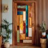 Eclectic Entrance Swing Single Door Design with Matte Finish