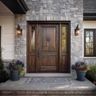Single Entrance Door Design with Matte Finish and Swing Style