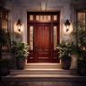 Swing Single Main Entrance Door Design with Matte Finish