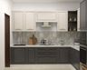 L-Shaped Kitchen Design with Quartz Countertop and Matte Finish Cabinets