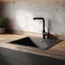 Top Mount Granite Kitchen Sink Design with Single Bowl