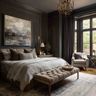 Contemporary Master Bedroom Design with Tufted Storage Bench and King Bed