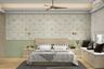 Botanical Bedroom Wallpaper Design with Neutral Floral Accents