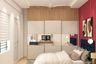 3-Door Sliding Wardrobe Design with Matte and Glossy Finishes and Loft Storage