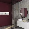 Spacious Wine Coloured Bathroom - Livspace