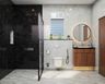 Modern Bathroom Design With White And Black Theme - Livspace