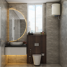 Grey Modern Marble Bathroom Design - Livspace