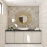 Contemporary Bathroom With Beige Finish - Livspace
