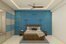 Contemporary Blue Master Bedroom - Livspace