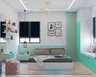 Green Master Bedroom - Livspace