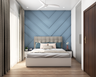 Modern Blue And White Master Bedroom Design - Livspace