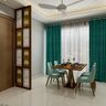 Compact Dining Room With Partition - Livspace