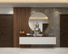 Attractive Foyer Design With Silver Buddha Idol - Livspace