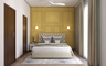 Guest Room With Yellow Accent Wall - Livspace