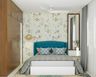 Guest Bedroom Design With Floral Wallpaper - Livspace
