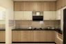 Wooden Themed Kitchen Design - Livspace