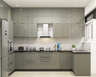 Grey Kitchen Design - Livspace