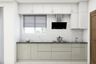 Spacious White Toned Modular Kitchen Design - Livspace