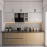 Convenient Compact Kitchen Design - Livspace