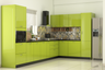 Green Contemporary Kitchen Design - Livspace