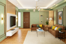 Green And Brown Living Room Design - Livspace