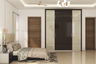 Two-Toned Wardrobe Design With Brown Shades - Livspace